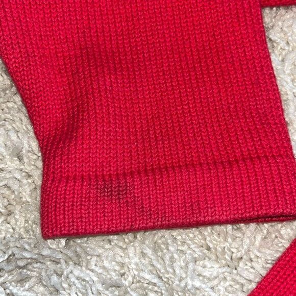 Vintage Berek 2 Red Christmas Sweater Takako Sakon Button Front Size Large - Picture 13 of 16